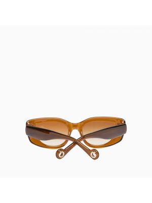 Przezroczyste okulary przeciwsłoneczne Lanvin beżowe