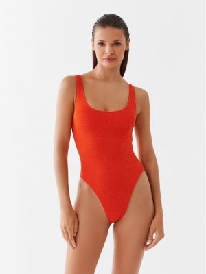 Enodelne kopalke Calvin Klein Swimwear oranžna
