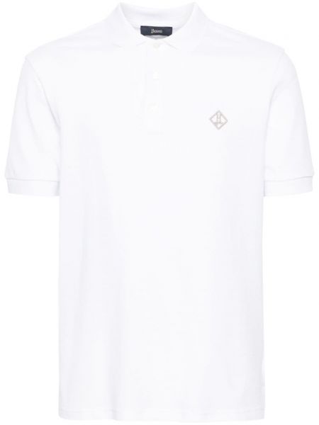 Поло тениска бродирана Herno бяло
