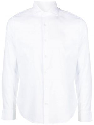 Βαμβακερό πουκάμισο Fedeli λευκό