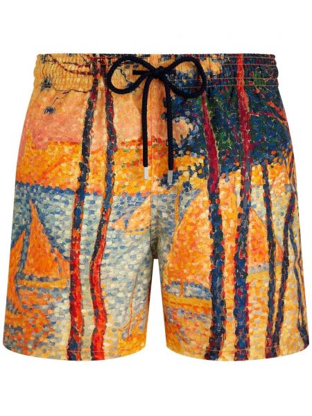 Shorts mit print Vilebrequin orange