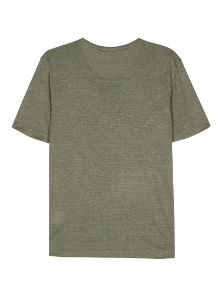 Lininis marškinėliai Lardini žalia