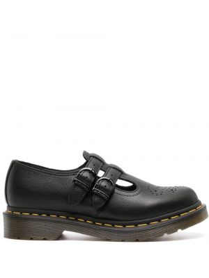 Кожени полуотворени обувки Dr. Martens черно