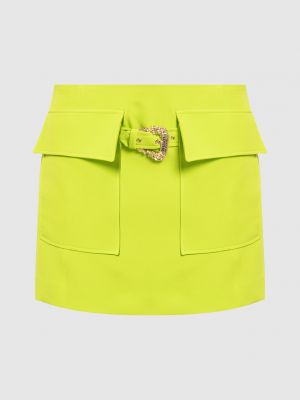 Юбка мини с пряжкой Versace Jeans Couture зеленая