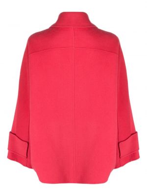Vlněný kabát Seventy růžový