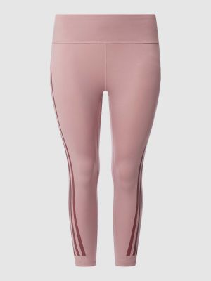 Spodnie sportowe z wysoką talią Adidas Sportswear Plus różowe