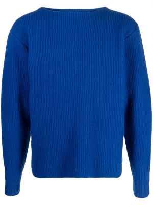 Вълнен пуловер Auralee синьо