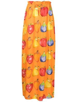 Dlouhá sukně s vysokým pasem Amir Slama - oranžová