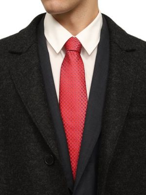 Шелковый галстук Zilli красный