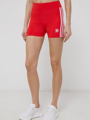 Kraťasy s vysokým pasem Adidas Originals červené