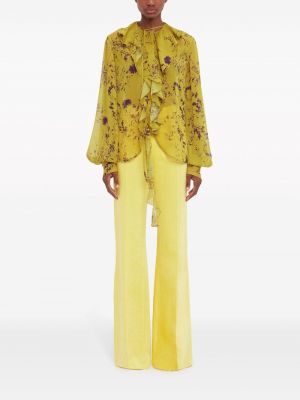 Bluzka w kwiatki z nadrukiem Victoria Beckham żółta