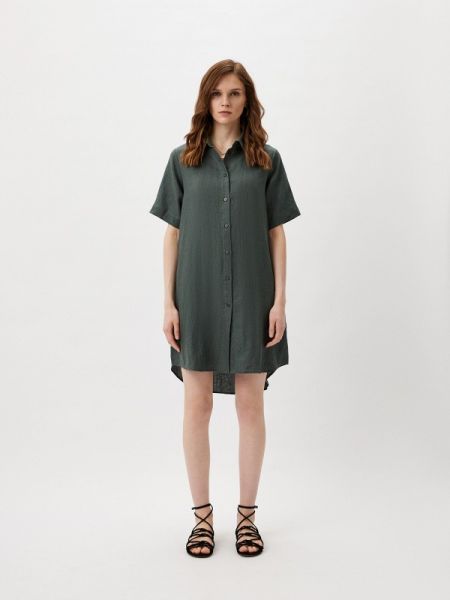 Платье-рубашка Alessandro Manzoni зеленое