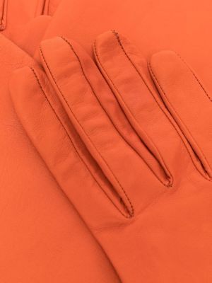 Leder handschuh Manokhi orange