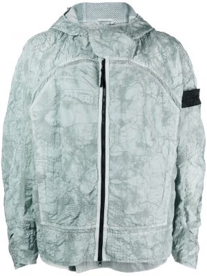 Vindjacka med huva Stone Island Shadow Project grå