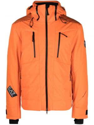 Smučarska jakna Ea7 Emporio Armani oranžna