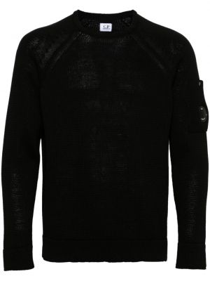 Bombažni pulover C.p. Company črna