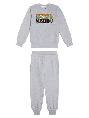 Trøje bomuld træningsbukser for drenge Moschino Kids grå