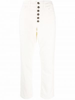 Pantalones con botones Dondup blanco