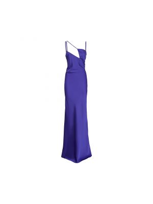 Длинное платье The Attico фиолетовое