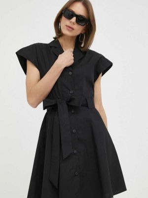 Pamučna mini haljina Trussardi crna