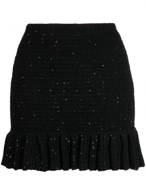 Dzianinowa spódnica z cekinami Self-portrait czarna