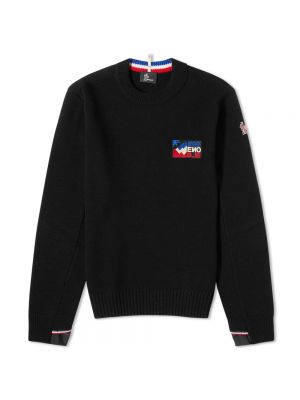 Трикотажный свитер Moncler Grenoble черный