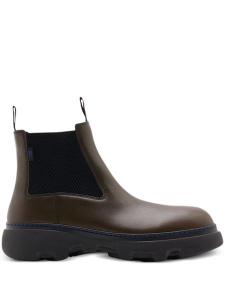 Bottines en cuir Burberry marron