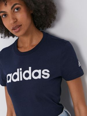 Бавовняна футболка Adidas синя