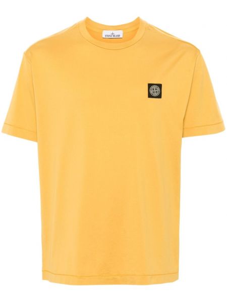 Pamuk tişört Stone Island sarı