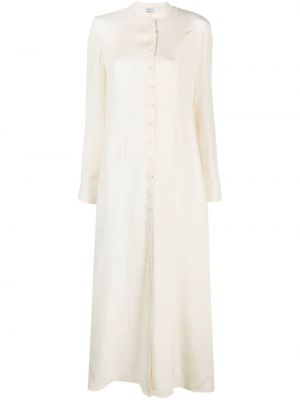 Копринена рокля La Collection бяло