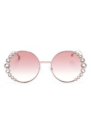 Křišťálové sluneční brýle Fendi Eyewear růžové