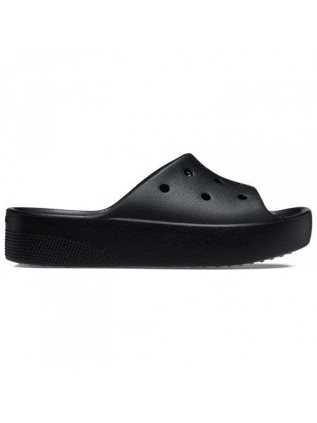Классические сандалии на платформе Crocs черные