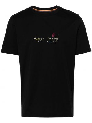 Bavlnené tričko s potlačou Paul Smith čierna
