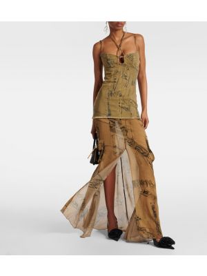 Μάξι φόρεμα με σχέδιο Blumarine