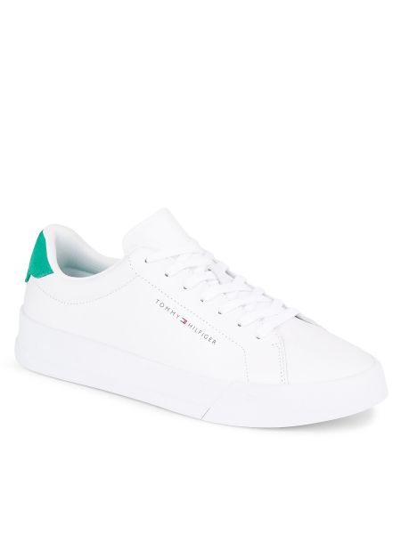 Δερμάτινα sneakers Tommy Hilfiger λευκό