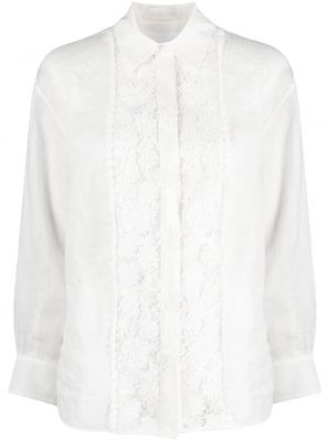 Čipkovaná košeľa Zimmermann biela