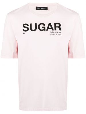 Camiseta con estampado Neil Barrett rosa