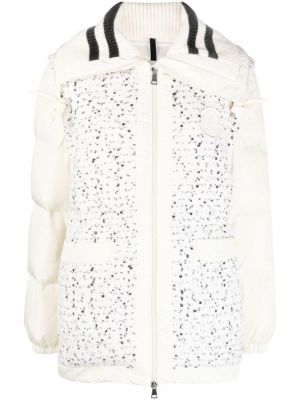Παλτό tweed Moncler λευκό