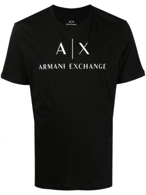 T-shirt con stampa Armani Exchange nero