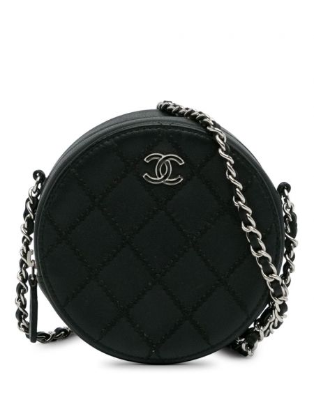 Καπιτονέ τσάντα χιαστί Chanel Pre-owned μαύρο