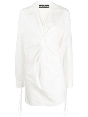 Robe longue avec manches longues Andreādamo blanc