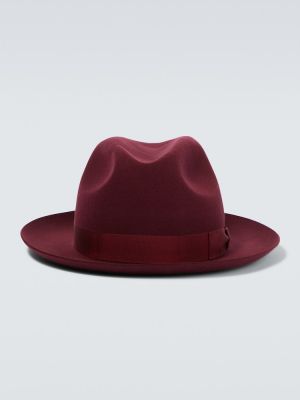 Volneni klobuk Borsalino rdeča