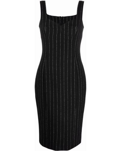 Trykt stripete dress Moschino svart