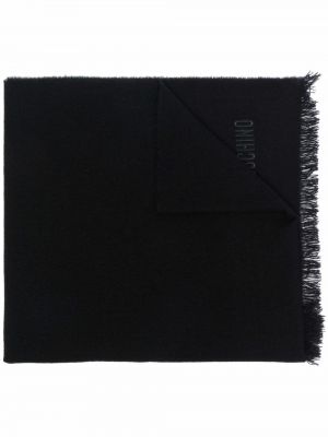 Bufanda con bordado Moschino negro
