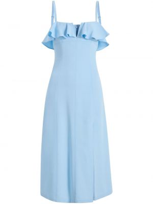 Koktejlové šaty s volány Cinq A Sept - modrá