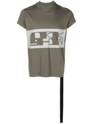 Bavlnené tričko s potlačou Rick Owens Drkshdw sivá