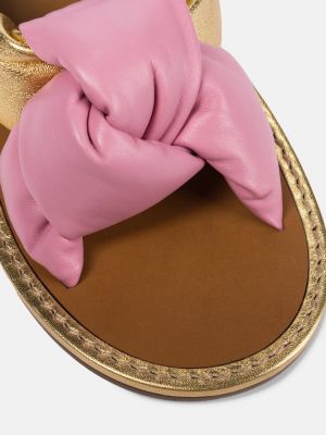 Kožené sandále s otvorenou pätou Miu Miu