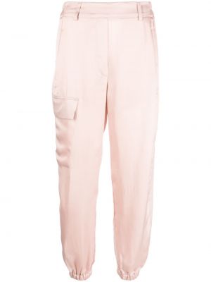 Сатенени панталони jogger Tela розово