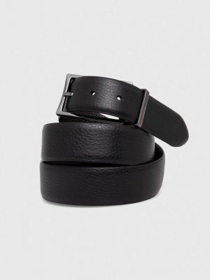 Oboustranný kožený pásek Calvin Klein černý