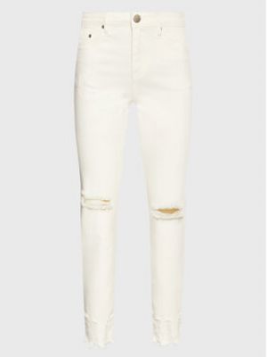 Priliehavé džínsy s rovným strihom Glamorous biela